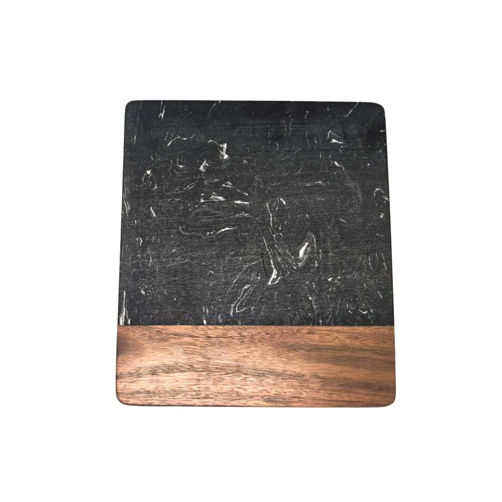 Black Marble Cheese Board Set with Knives