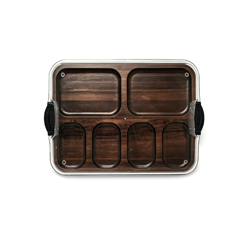 Wooden tray with lid