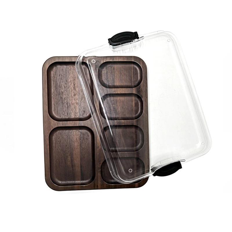 Wooden tray with lid
