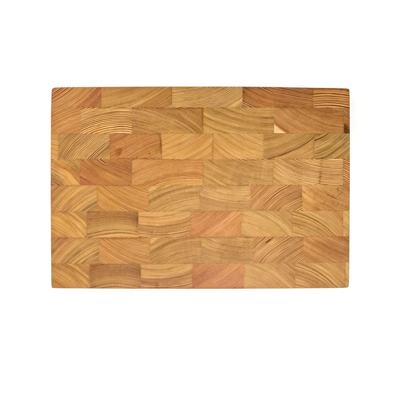 Wooden cutting board with tray