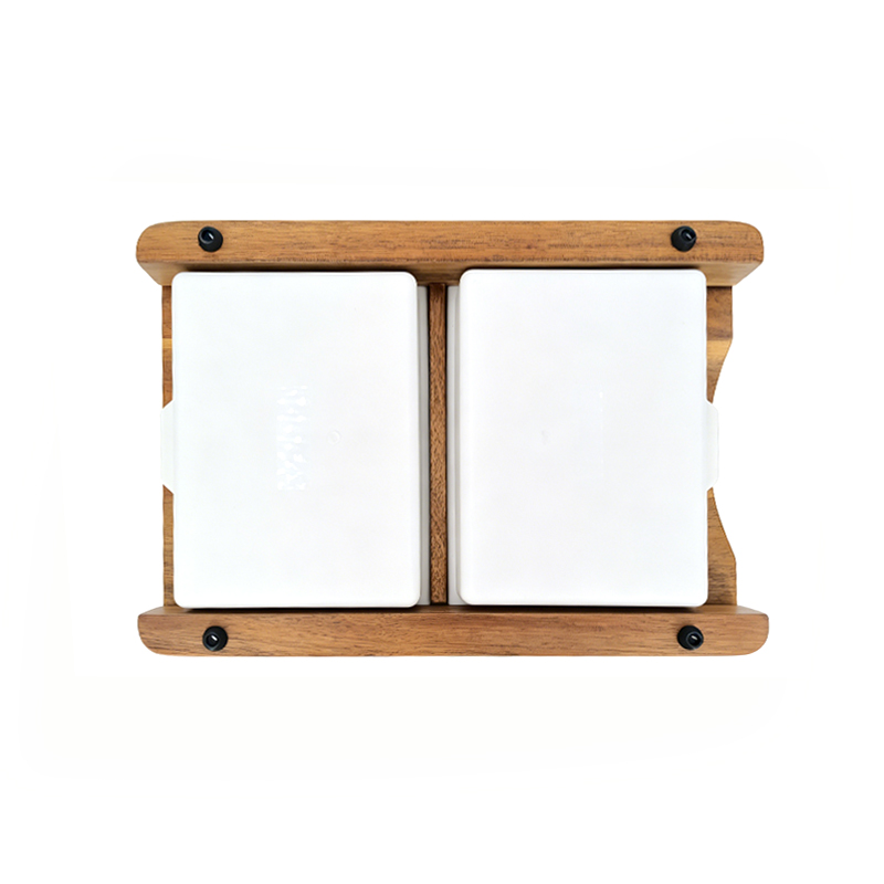 Wooden cutting board with  serving tray