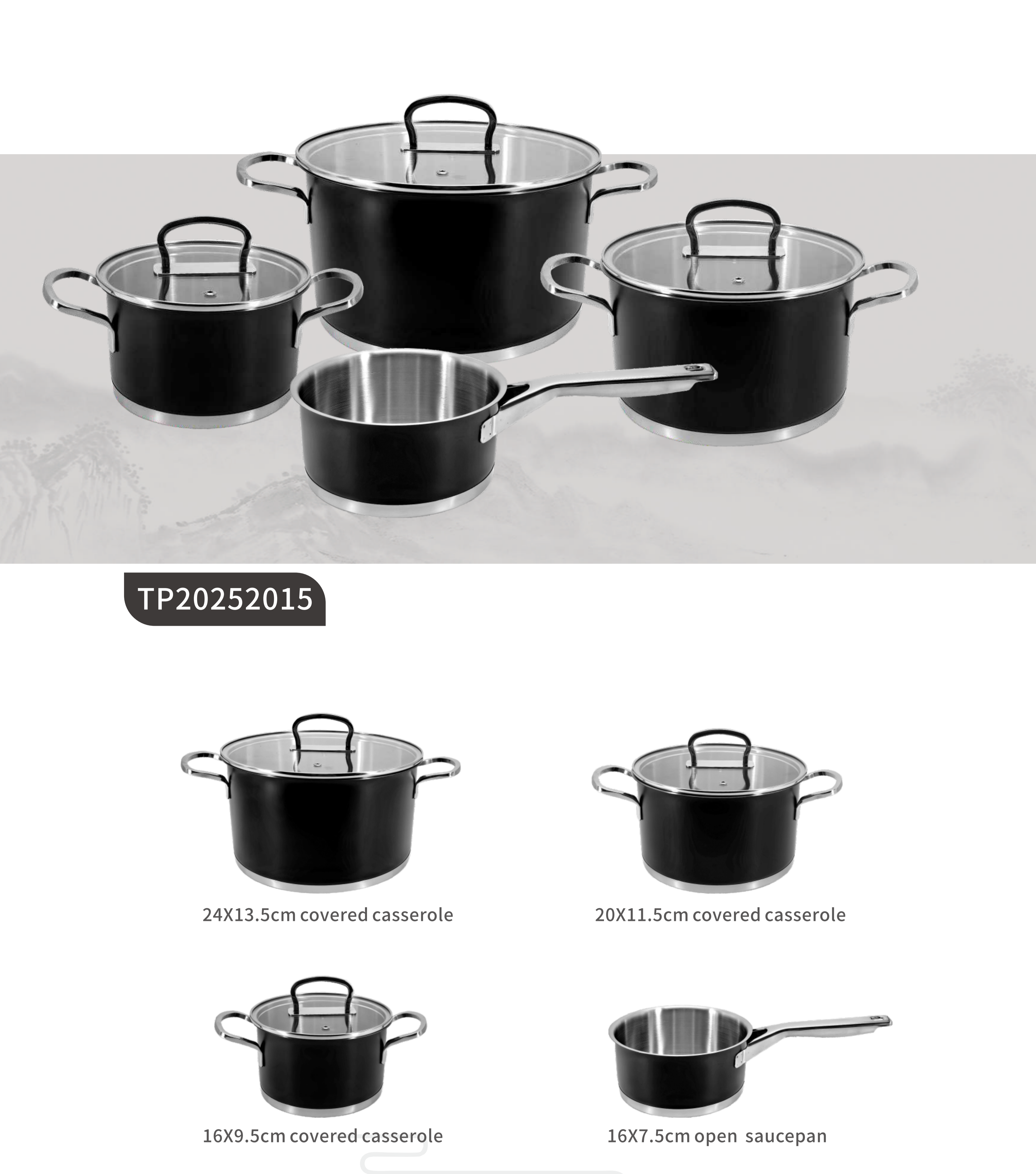 Stainless steel cookware sets