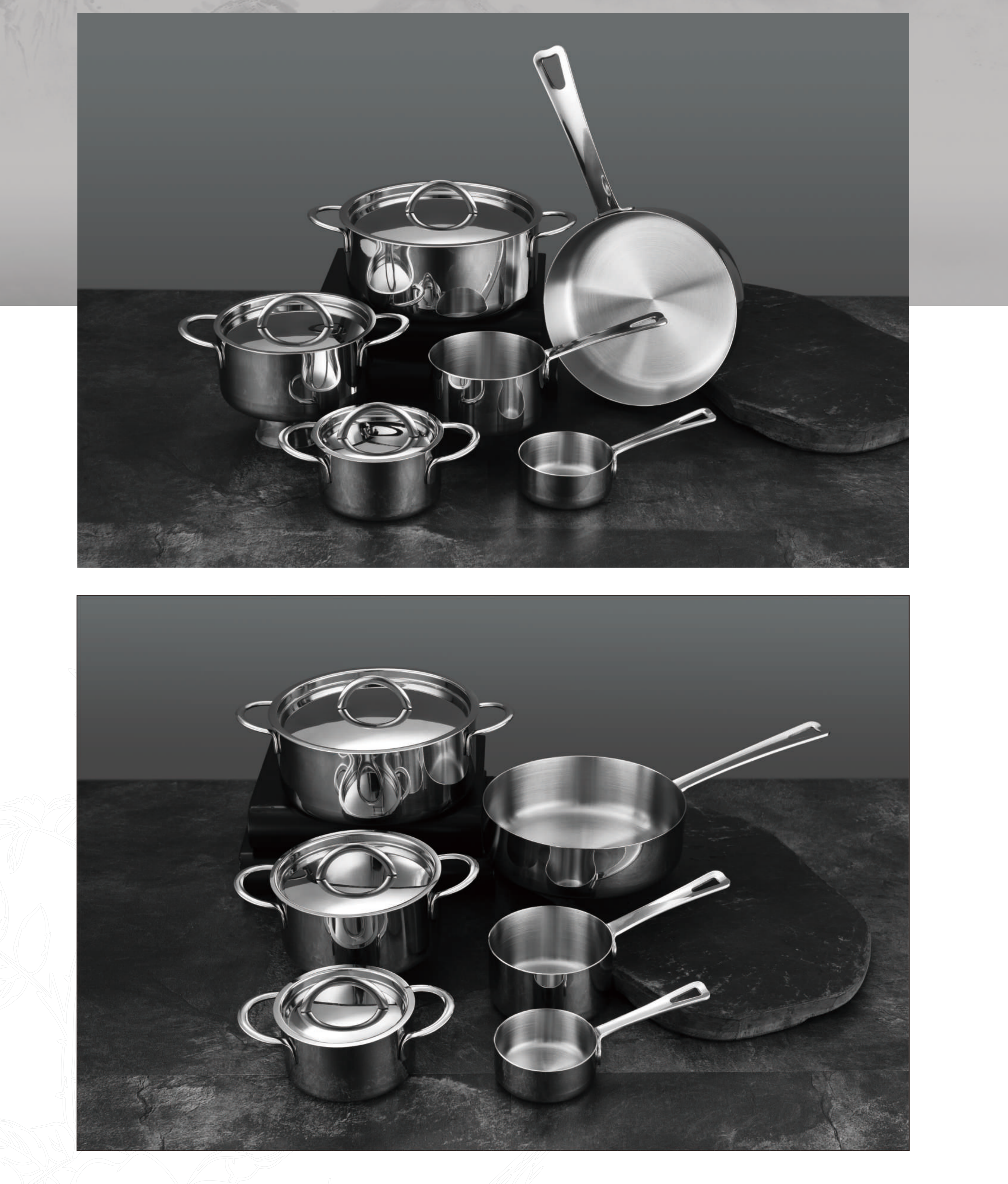 Stainless steel cookware sets