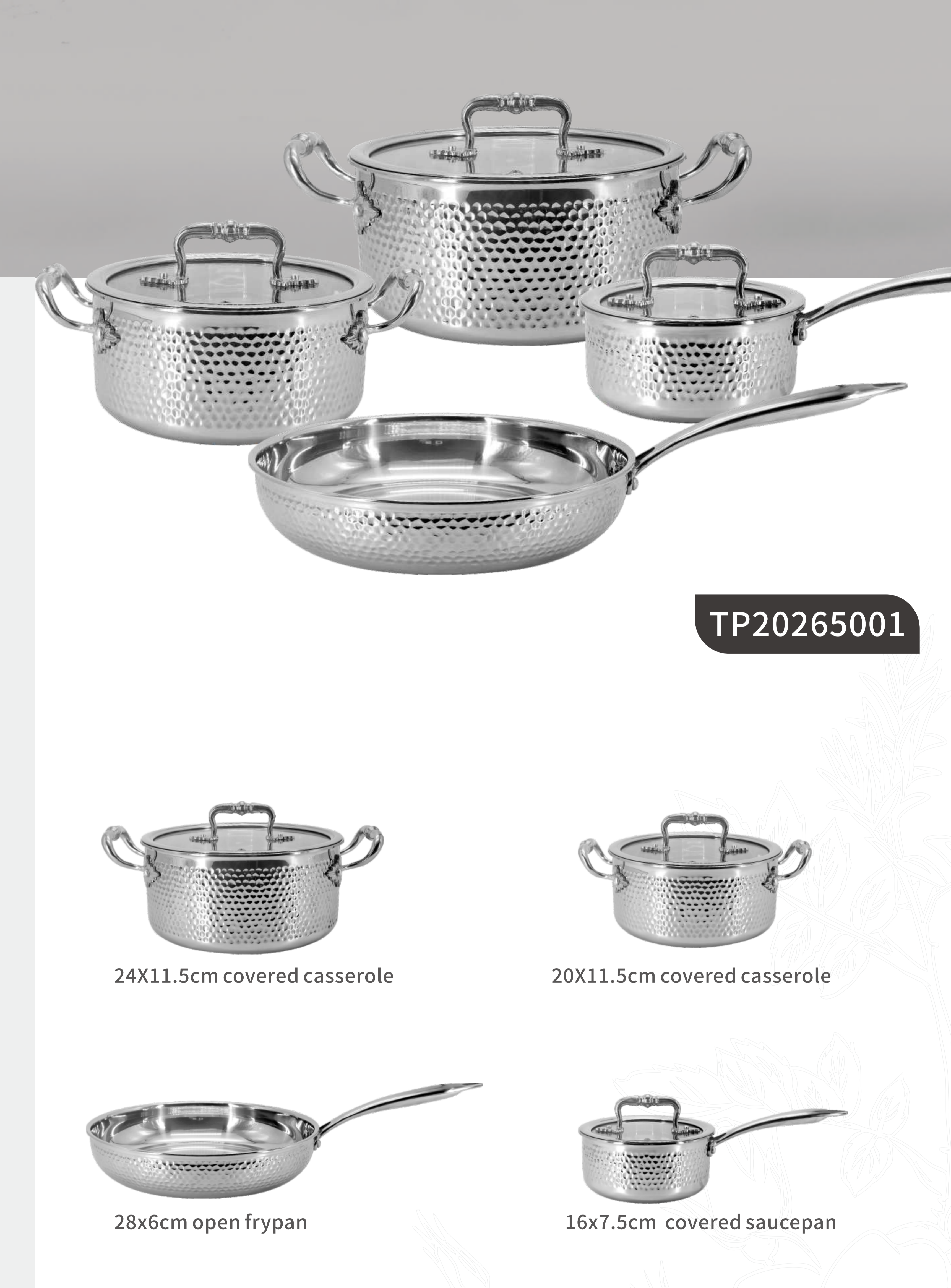 Stainless steel cookware sets