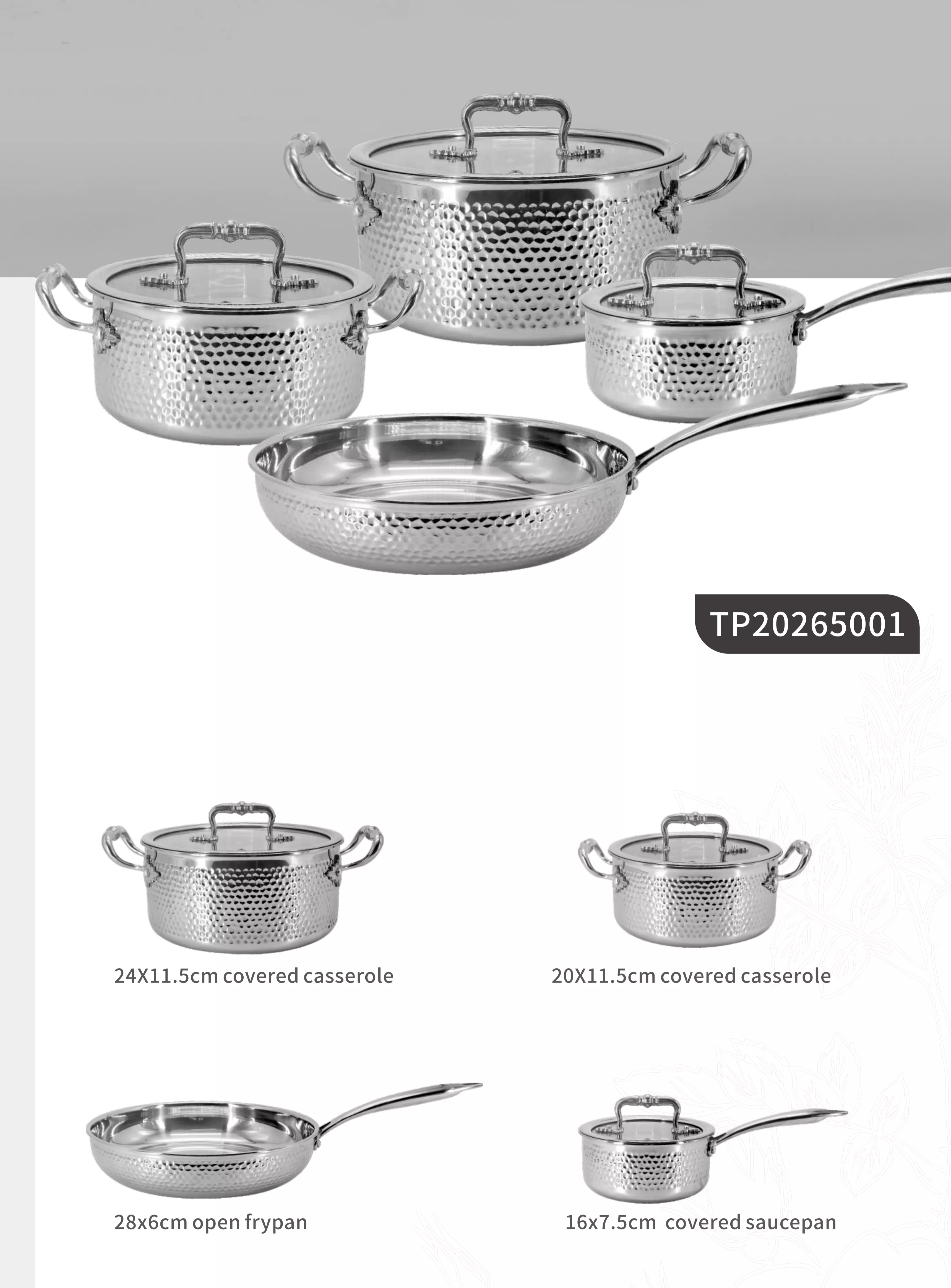 Stainless steel cookware sets