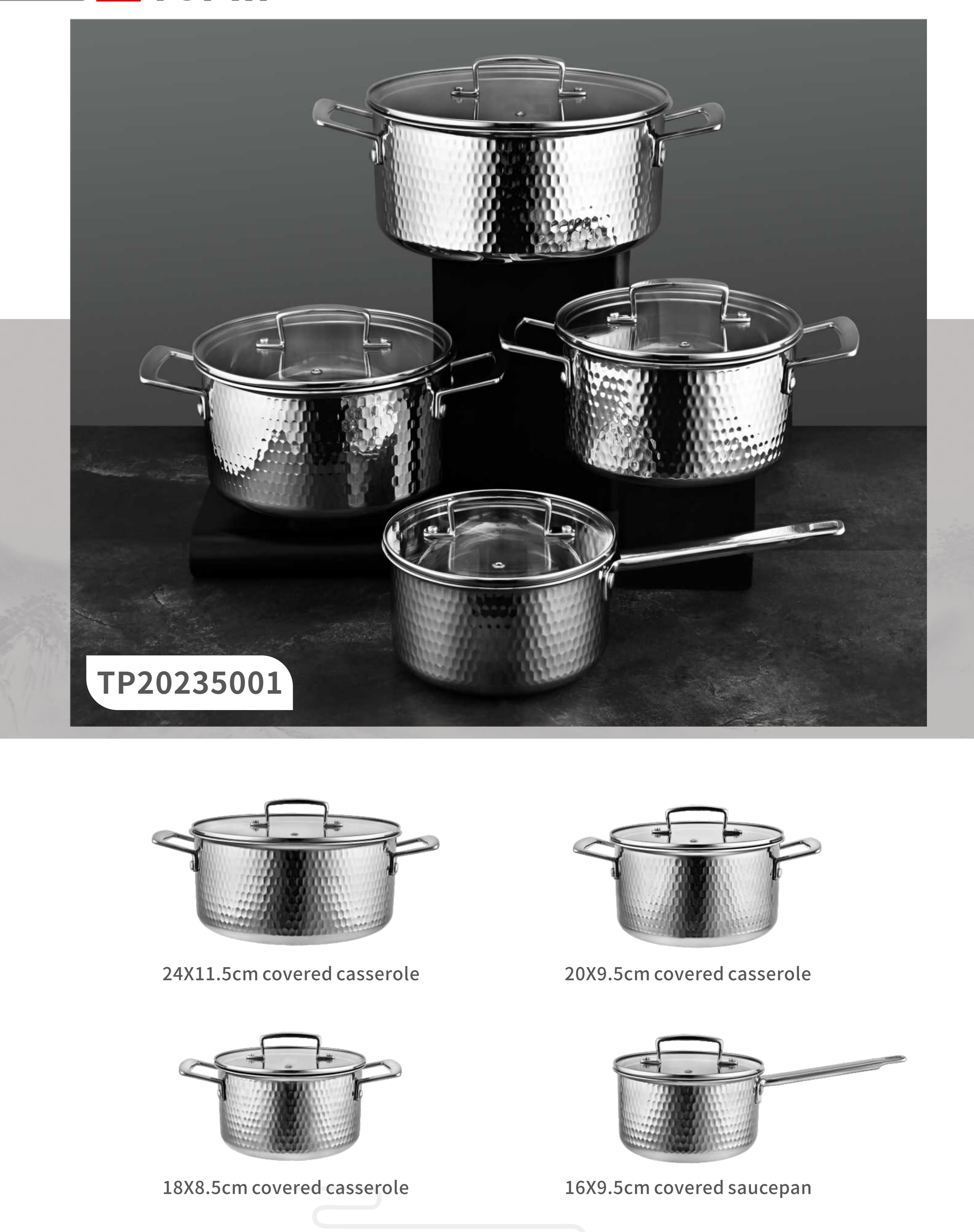 Stainless steel cookware sets