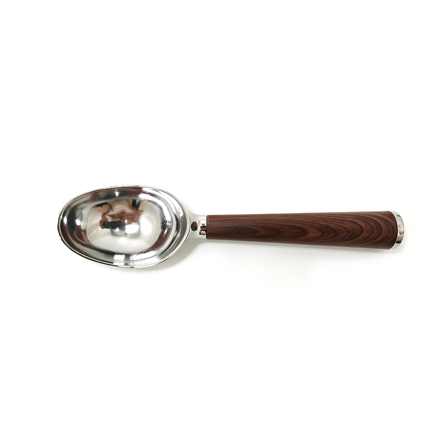 Ice Scoop With Wooden Handle