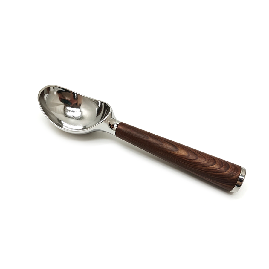 Ice Scoop With Wooden Handle