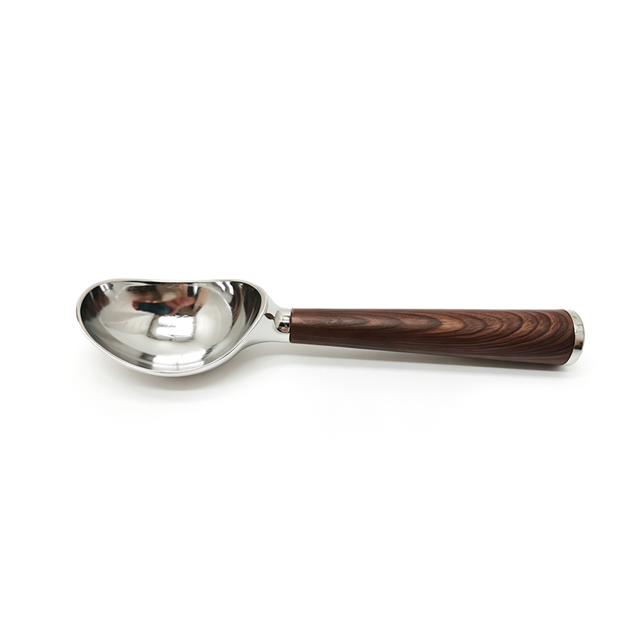 Ice Scoop With Wooden Handle