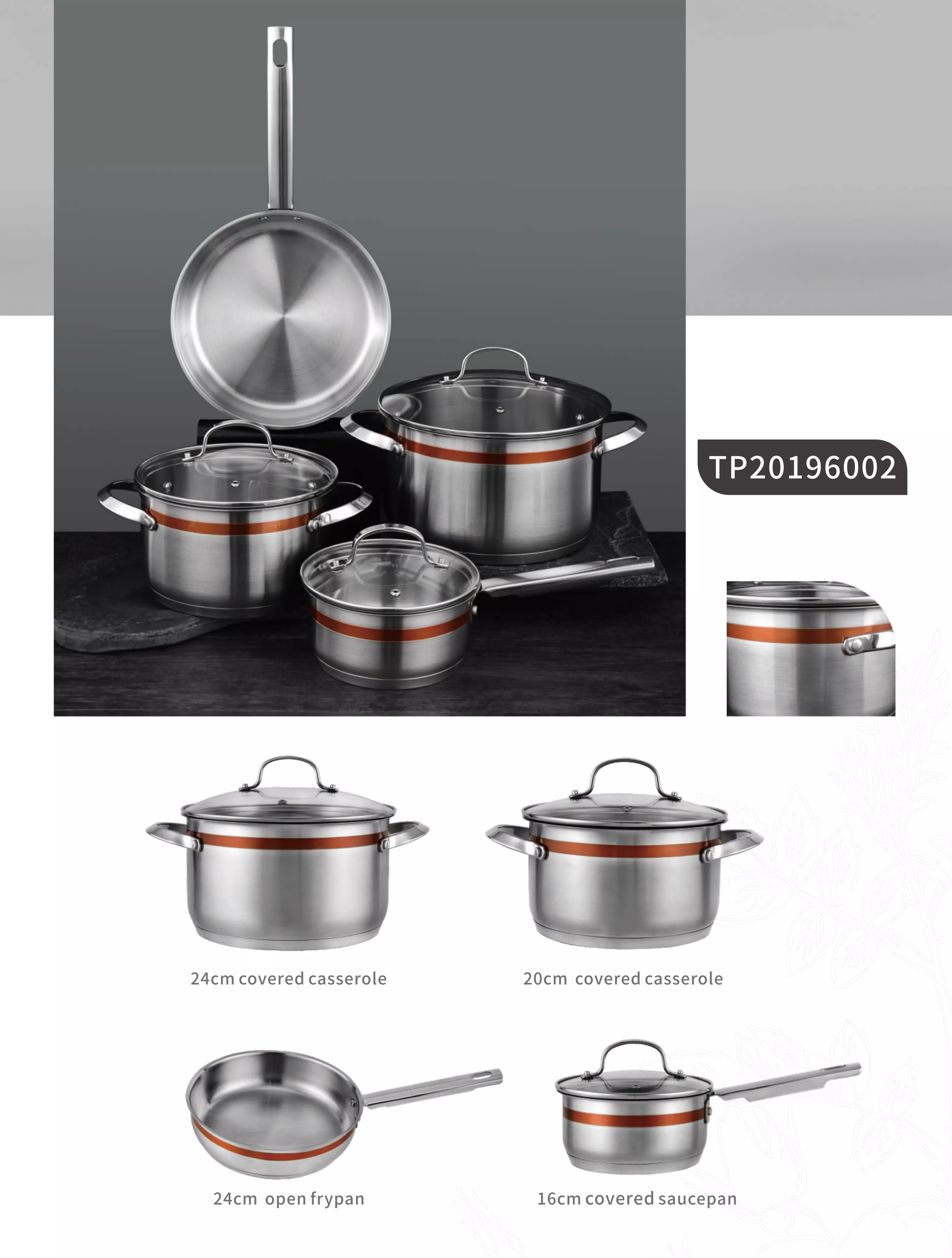 Stainless steel cookware sets