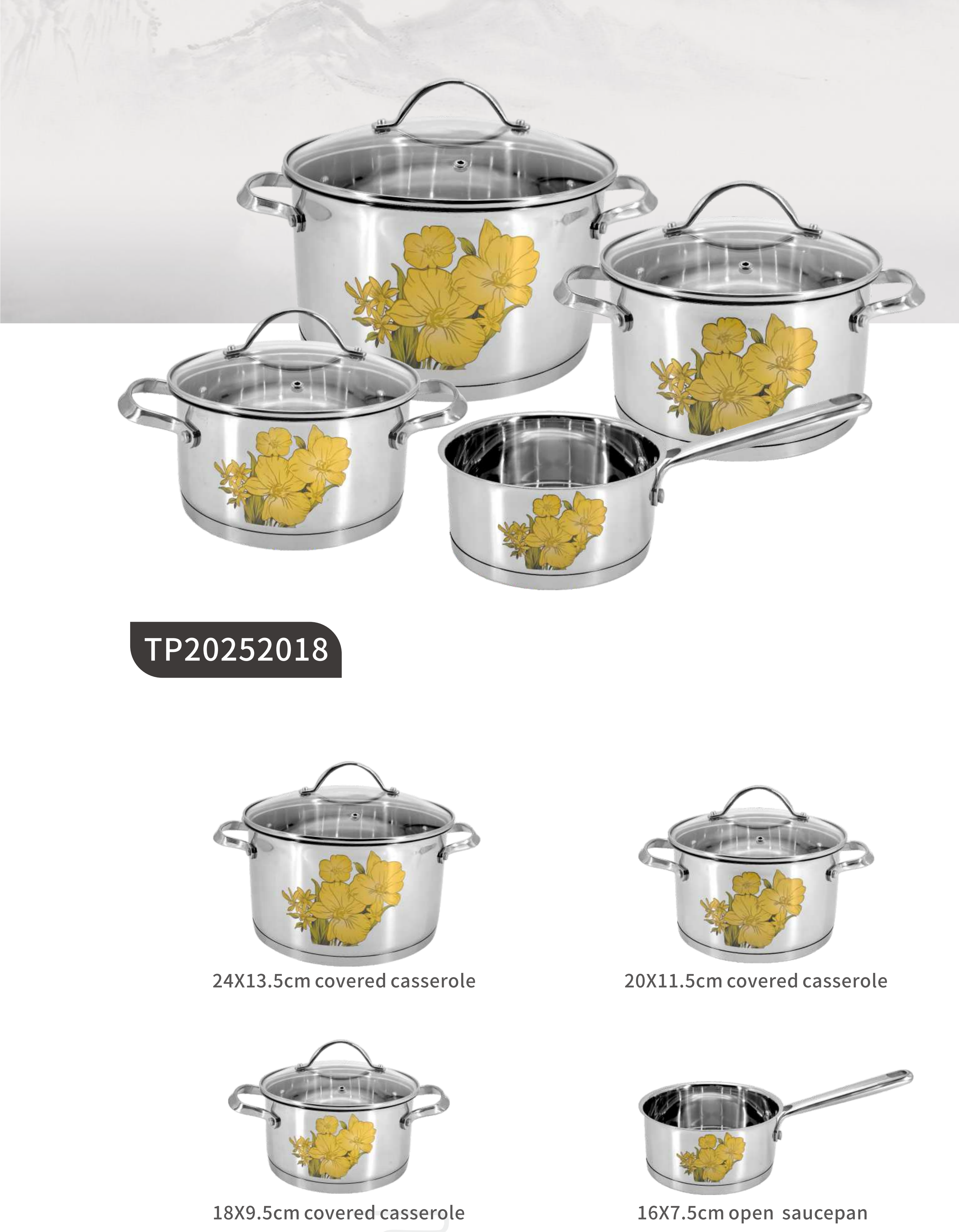 Stainless steel cookware sets