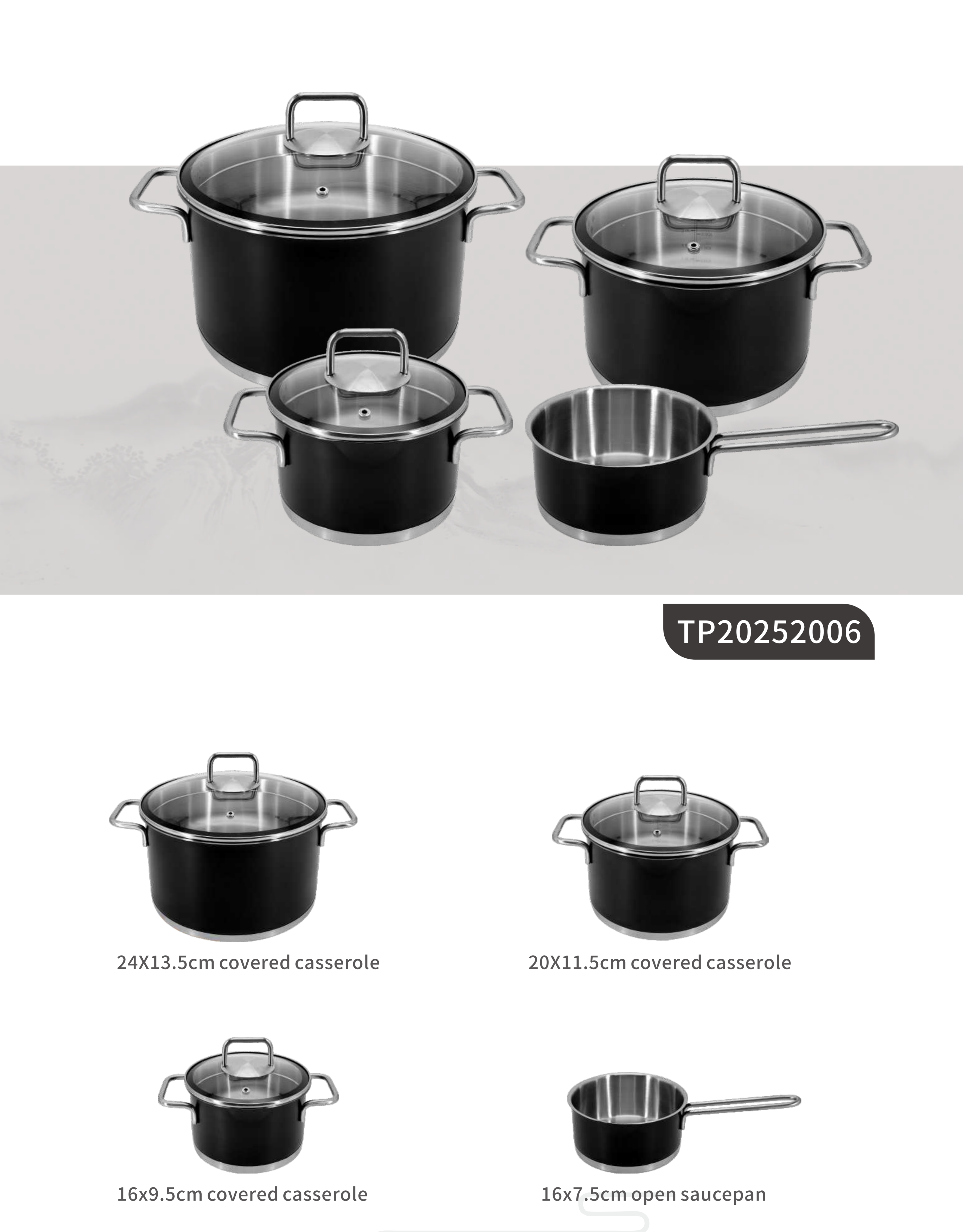 Stainless steel cookware sets
