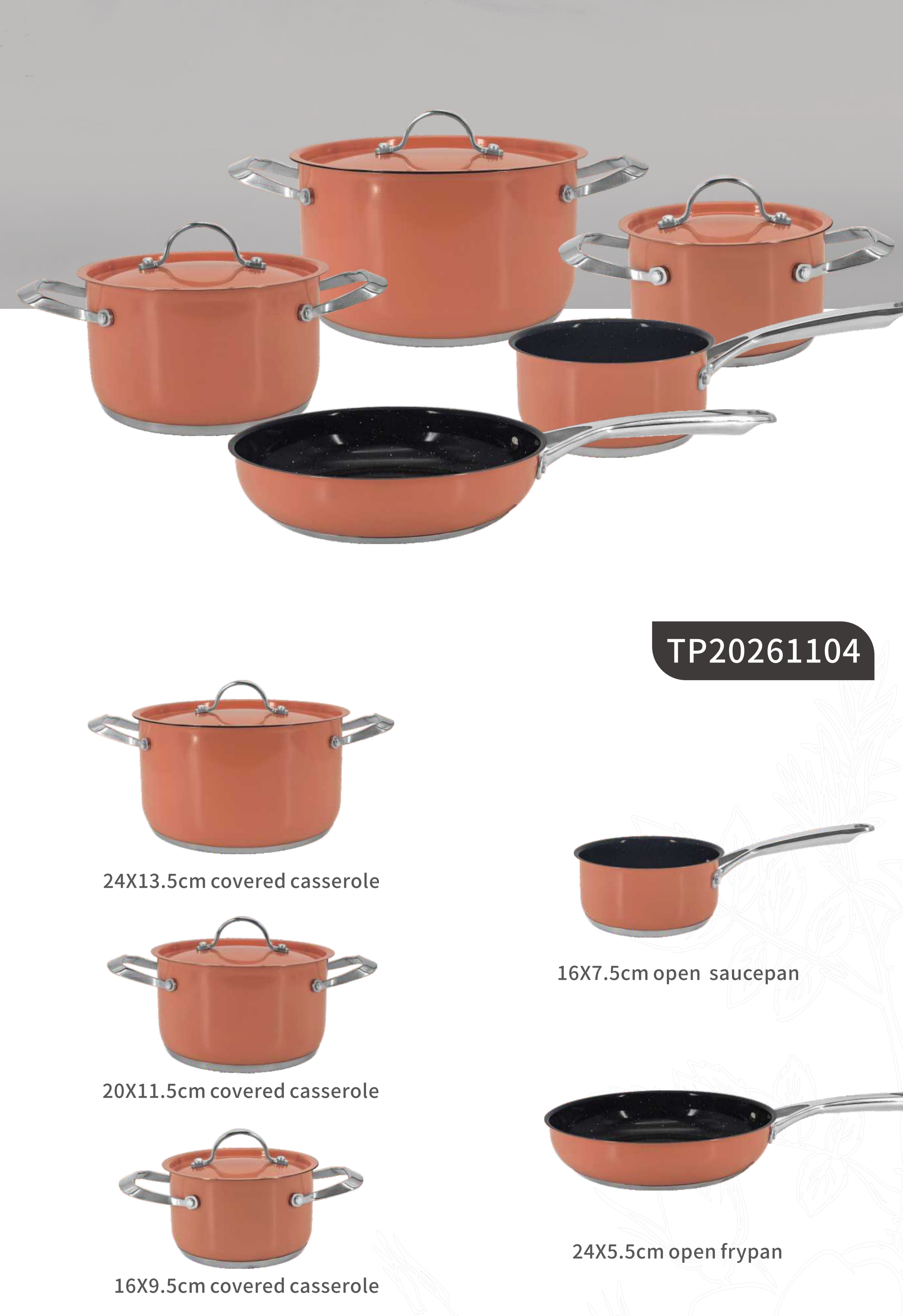 Stainless steel cookware sets