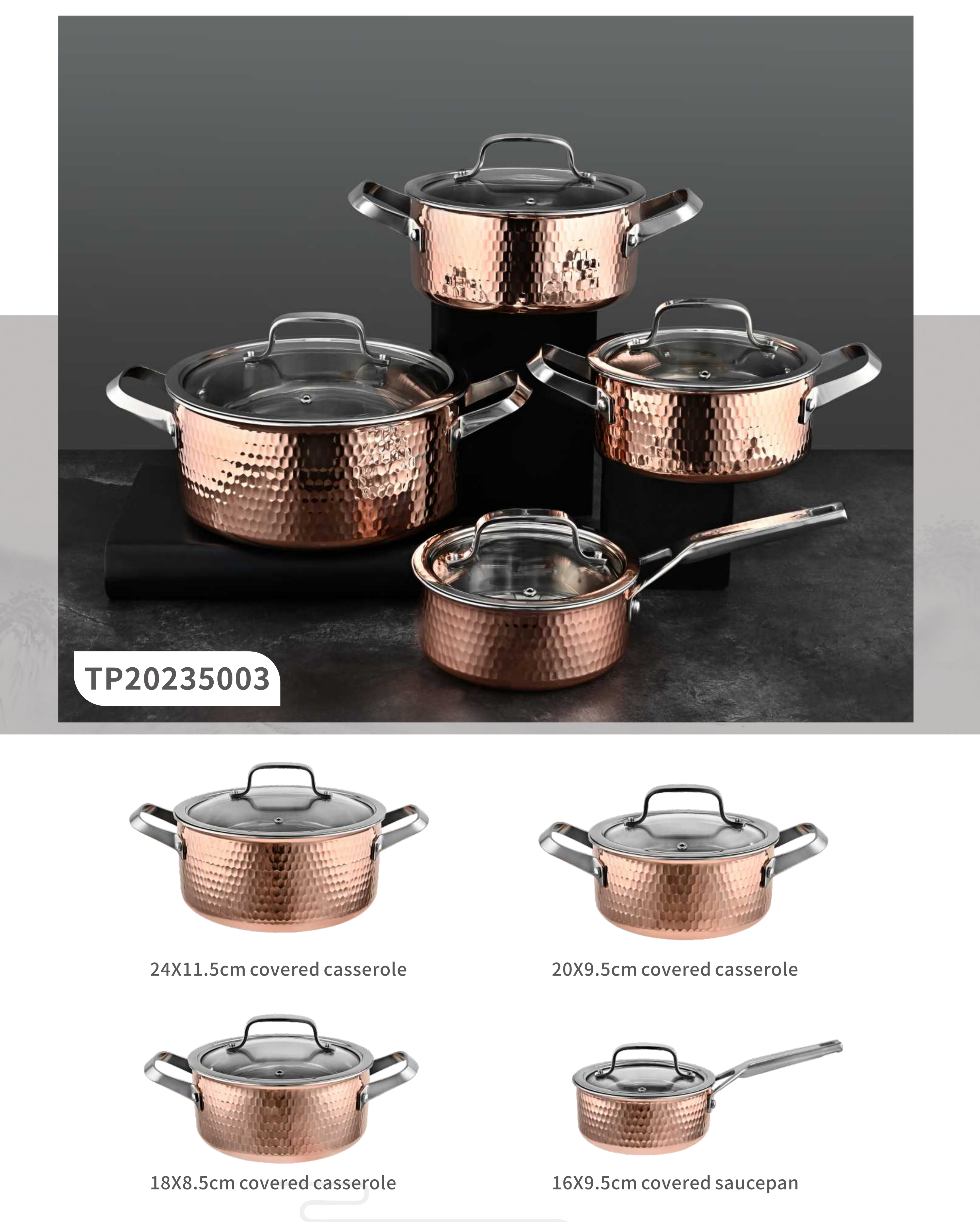 Stainless steel cookware sets