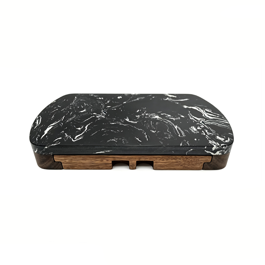 Black Marble Cheese Board Set with Knives