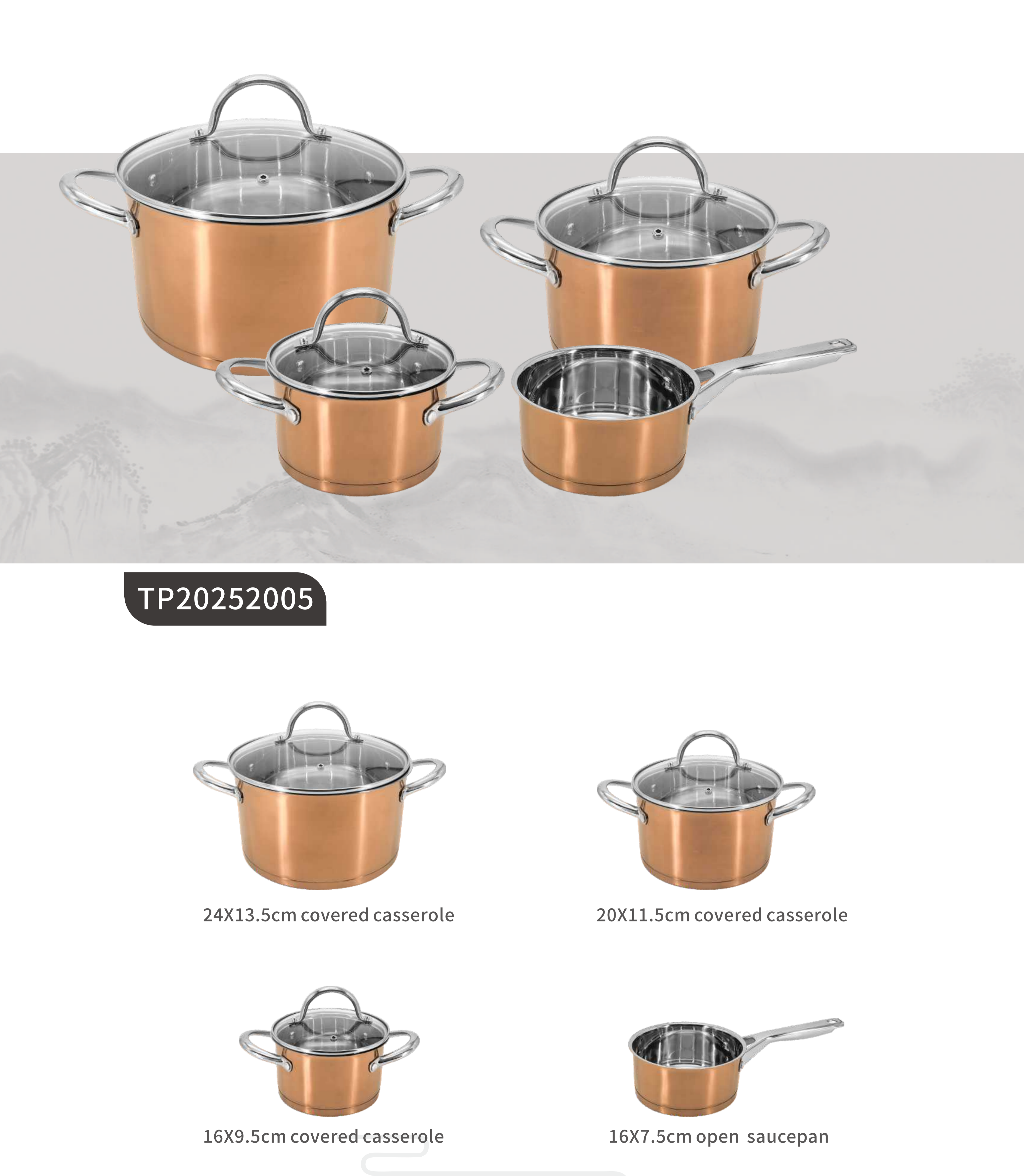 Stainless steel cookware sets