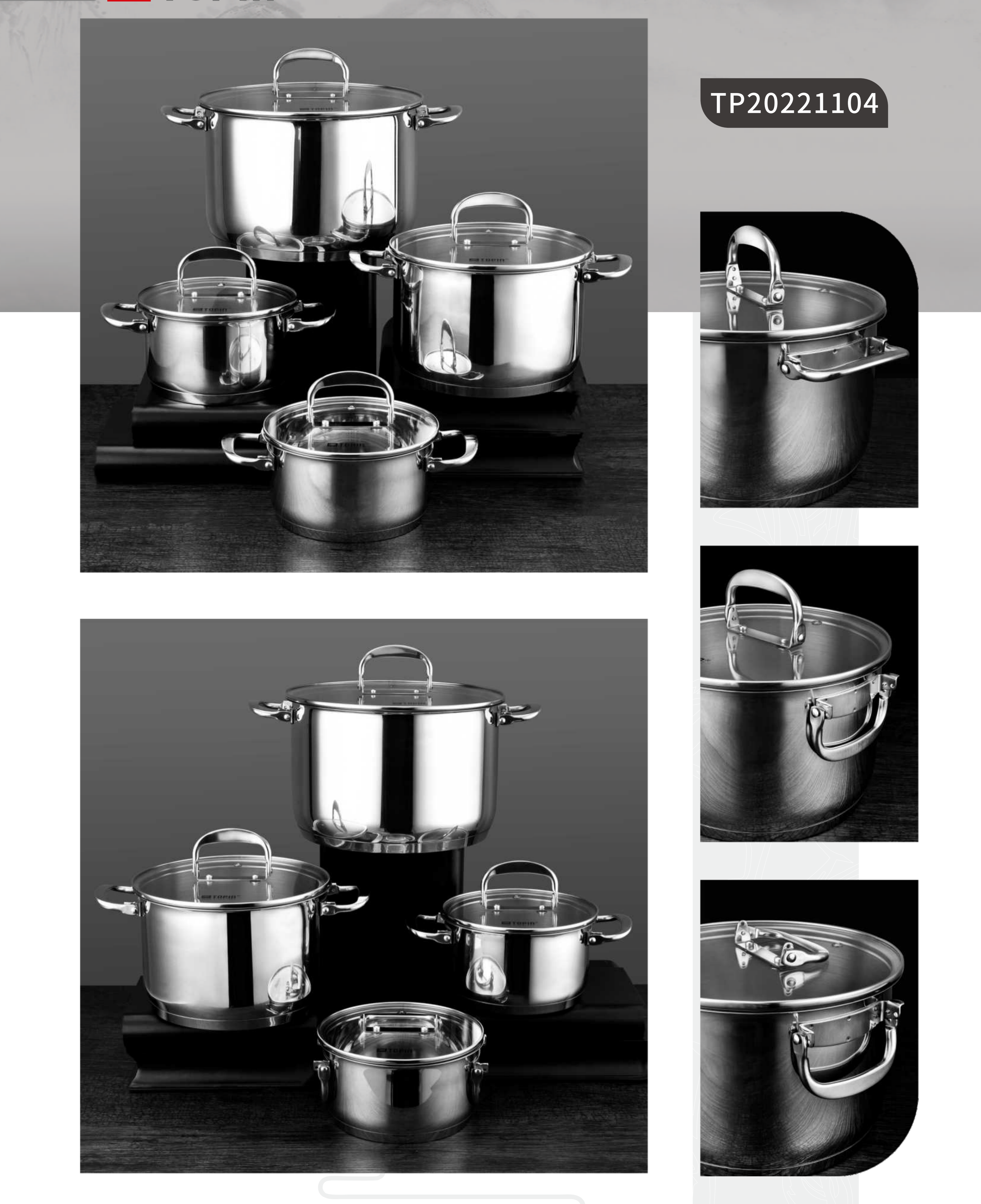 Stainless steel cookware sets
