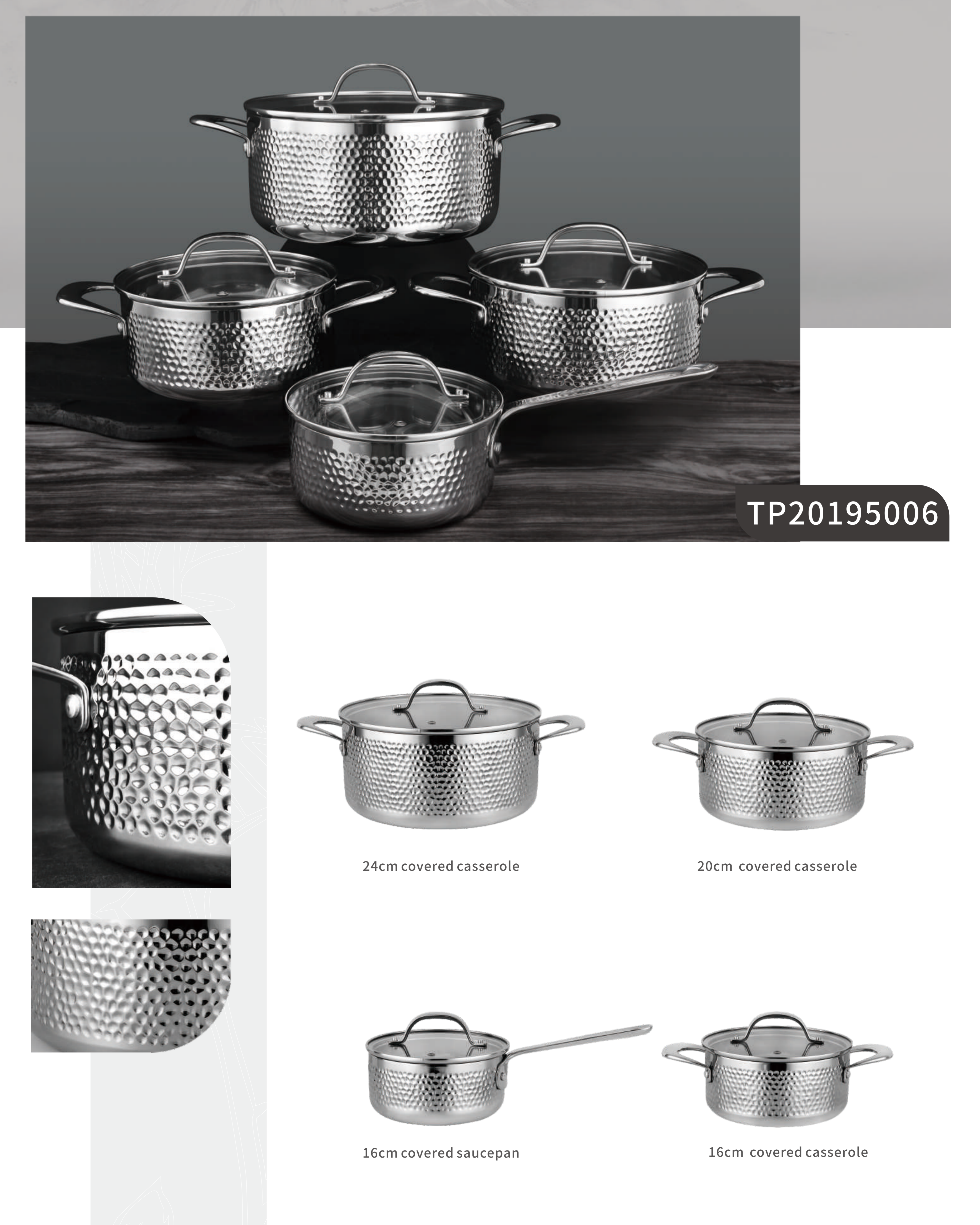 Stainless steel cookware sets