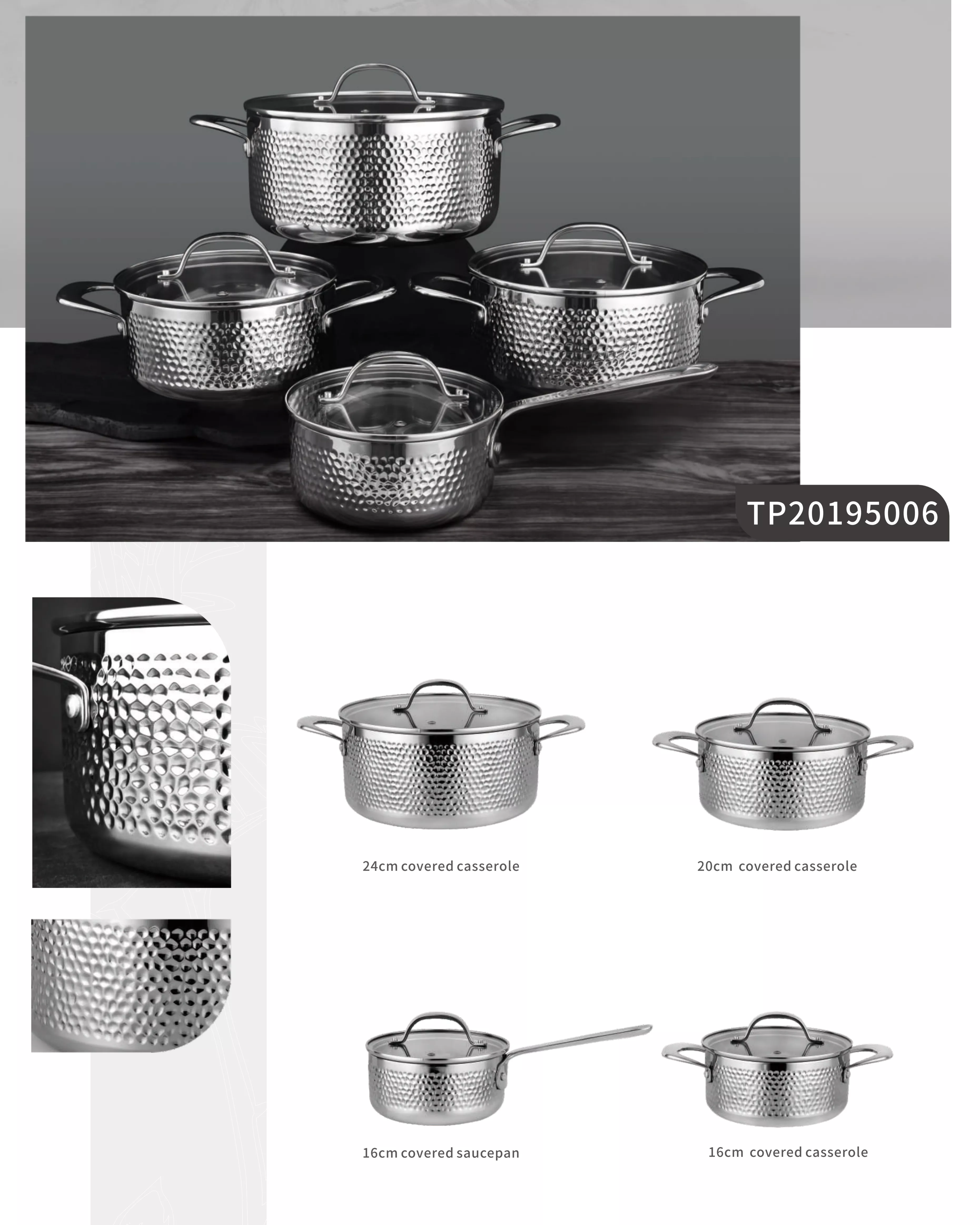 Stainless steel cookware sets