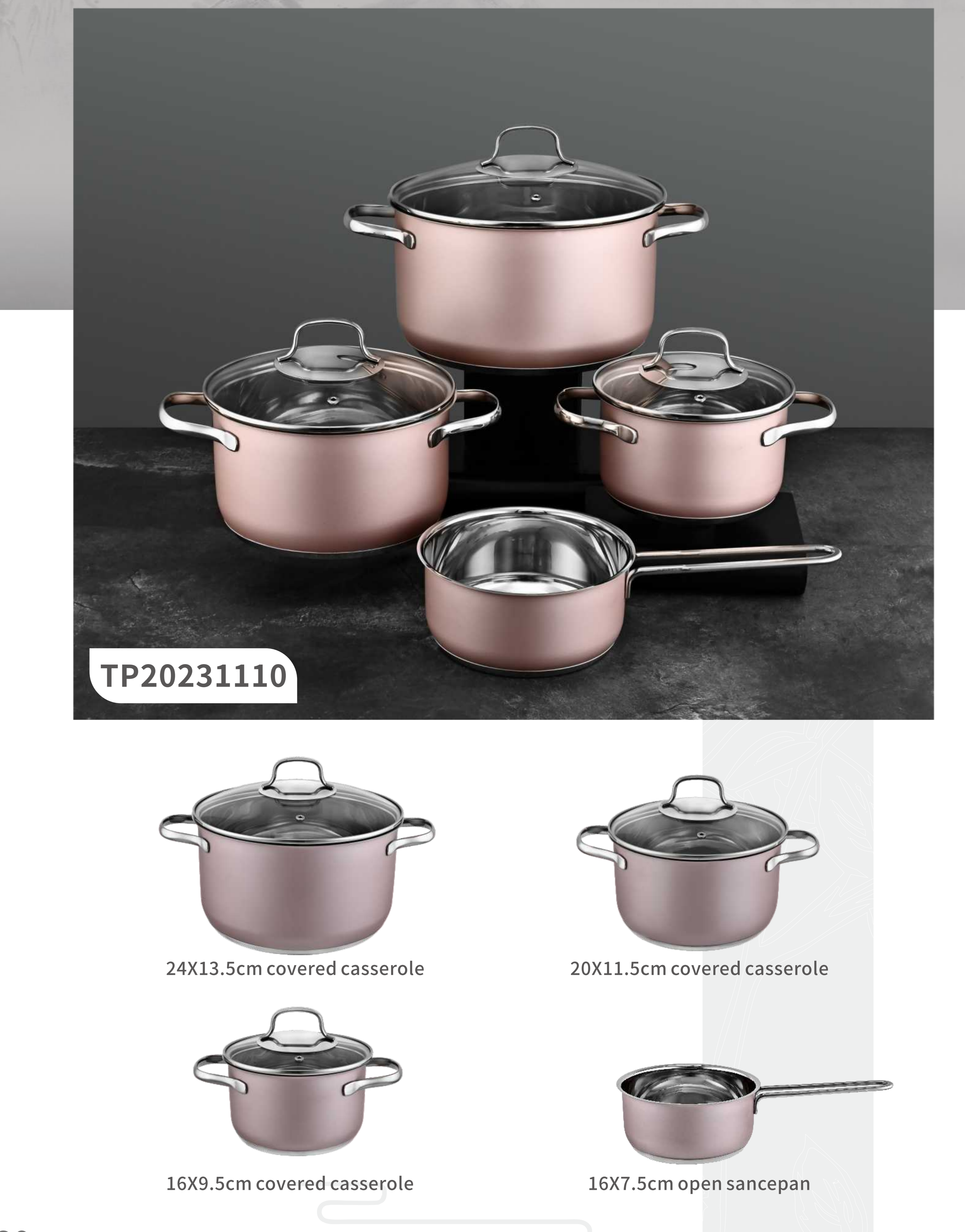 Stainless steel cookware sets