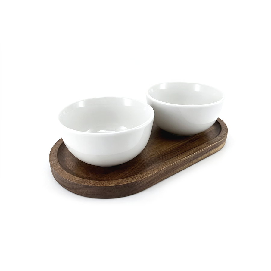 Ceramic cup sets with tray