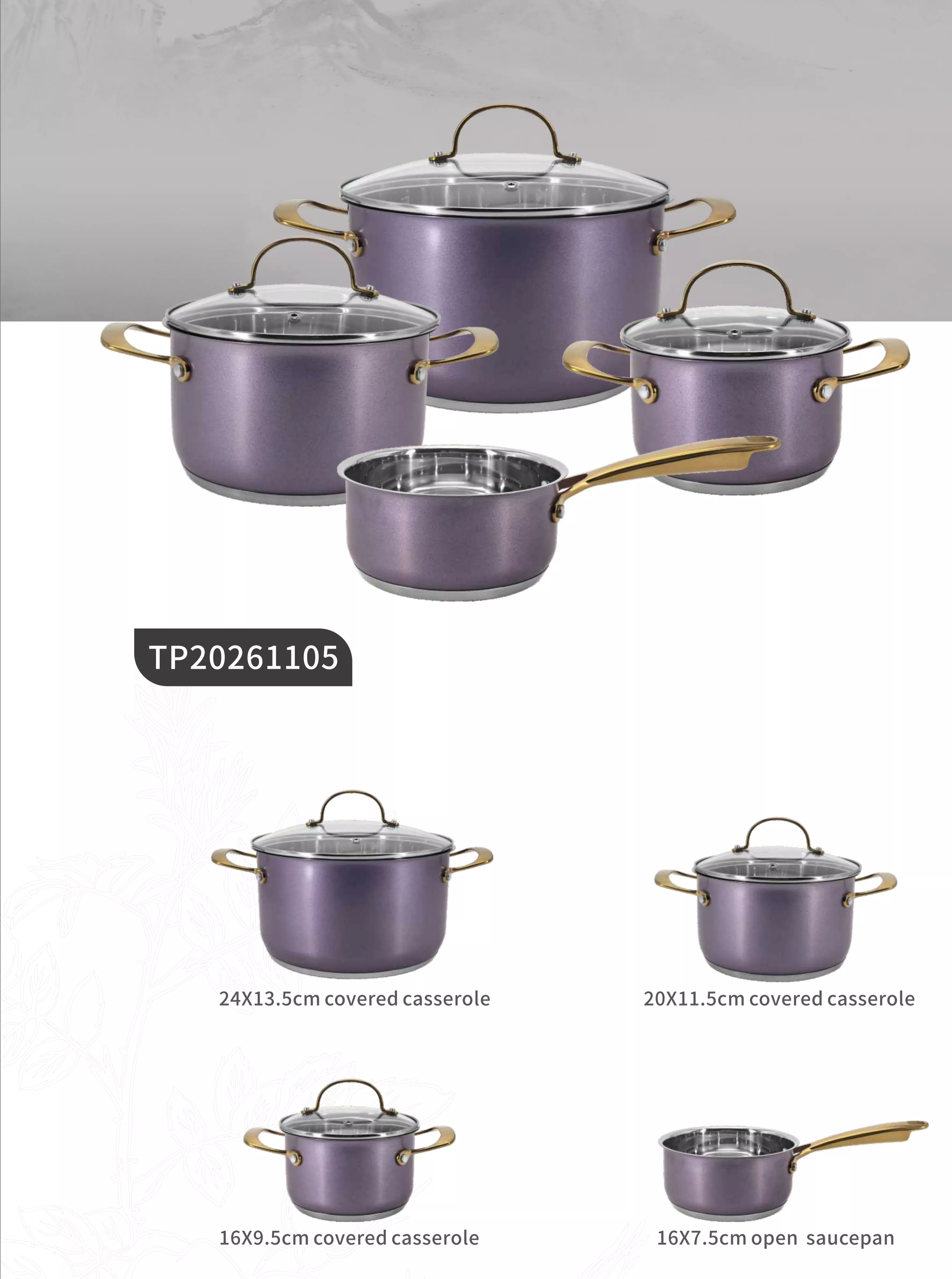 Stainless steel cookware sets