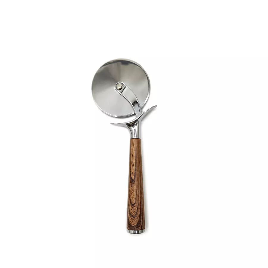 Pizza Cutter With Wooden Handle