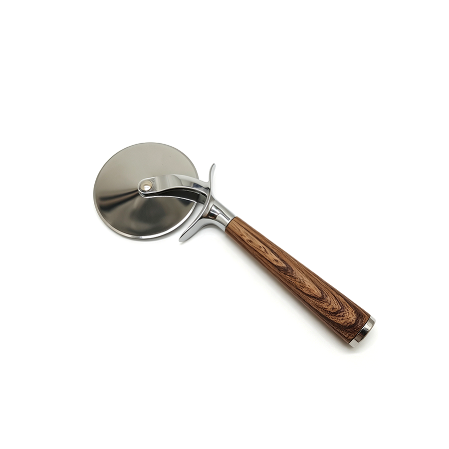 Pizza Cutter With Wooden Handle