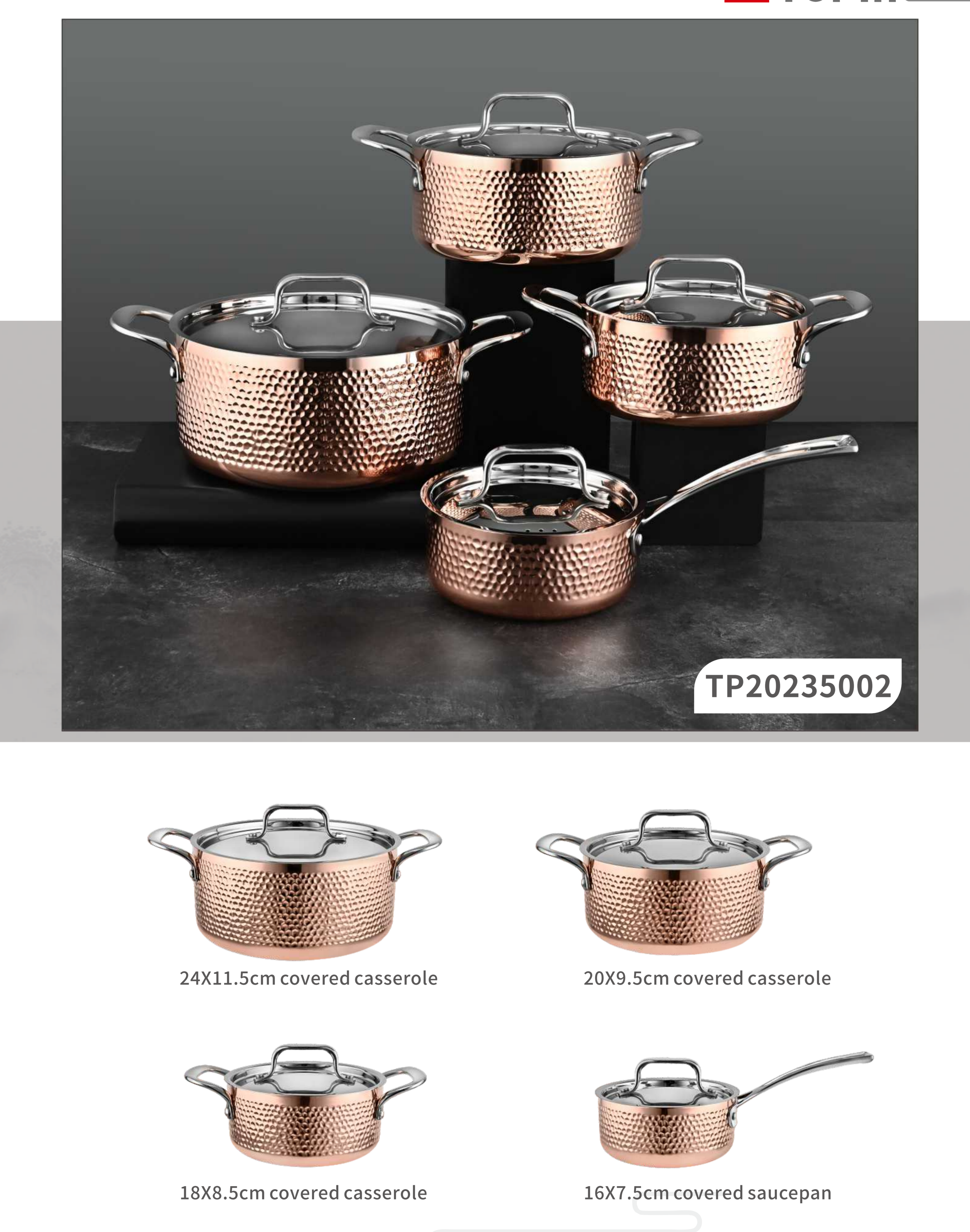Stainless steel cookware sets